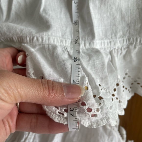 Antique French provincial full petticoat XS-S handmade white night gown - Picture 15 of 15